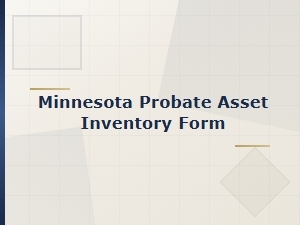 Minnesota Probate Asset Inventory Form